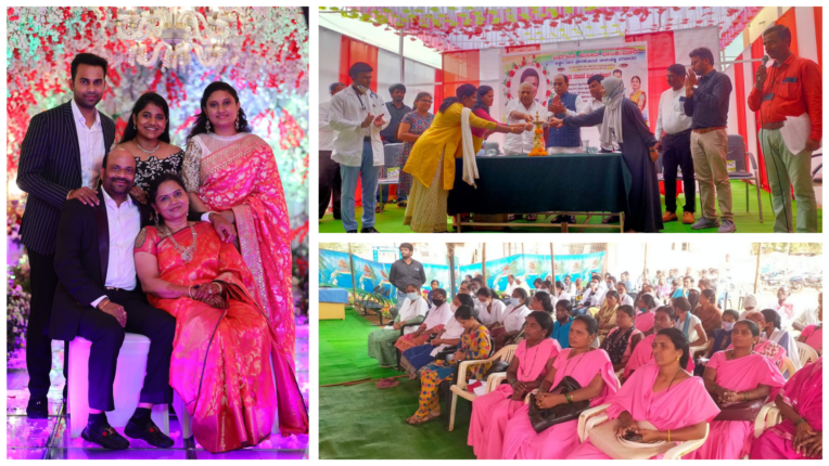 Talampally Family celebrates wedding with Free Eye Checkup camp for villagers