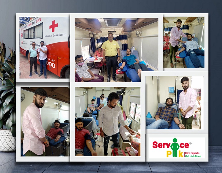 ServicePik announced free complimentary services of B2B segment at its blood donation camp